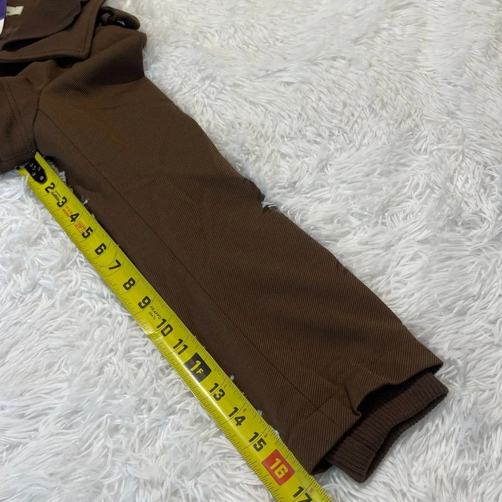 DIAA Women's SHORT TREND COAT Brown Belted  WOMENS SIZE M NWT - Picture 7 of 14